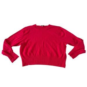 J Crew Pink 100% Cashmere Crewneck Pullover Cropped Sweater Plus Size 2X Soft